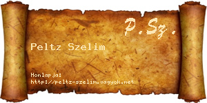 Peltz Szelim névjegykártya